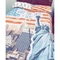 New york usa duvet single bed 200x135