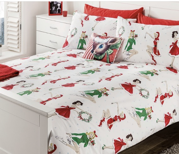 christmas girl singal duvet