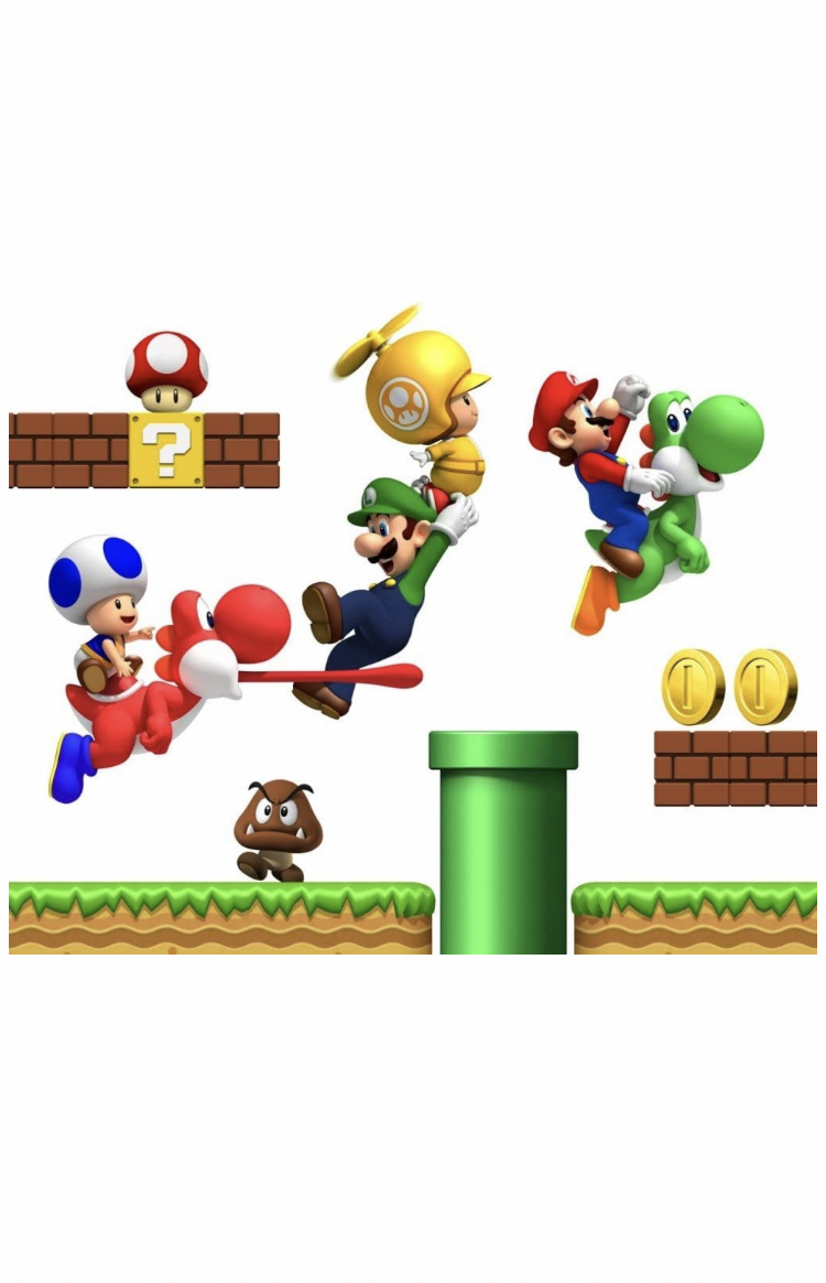 Supermario Wall sticker 60x30 cm