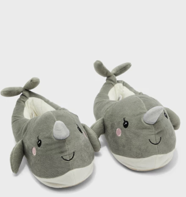 Animal Narwhal Slippers unicorn dolphin Xs 34/35