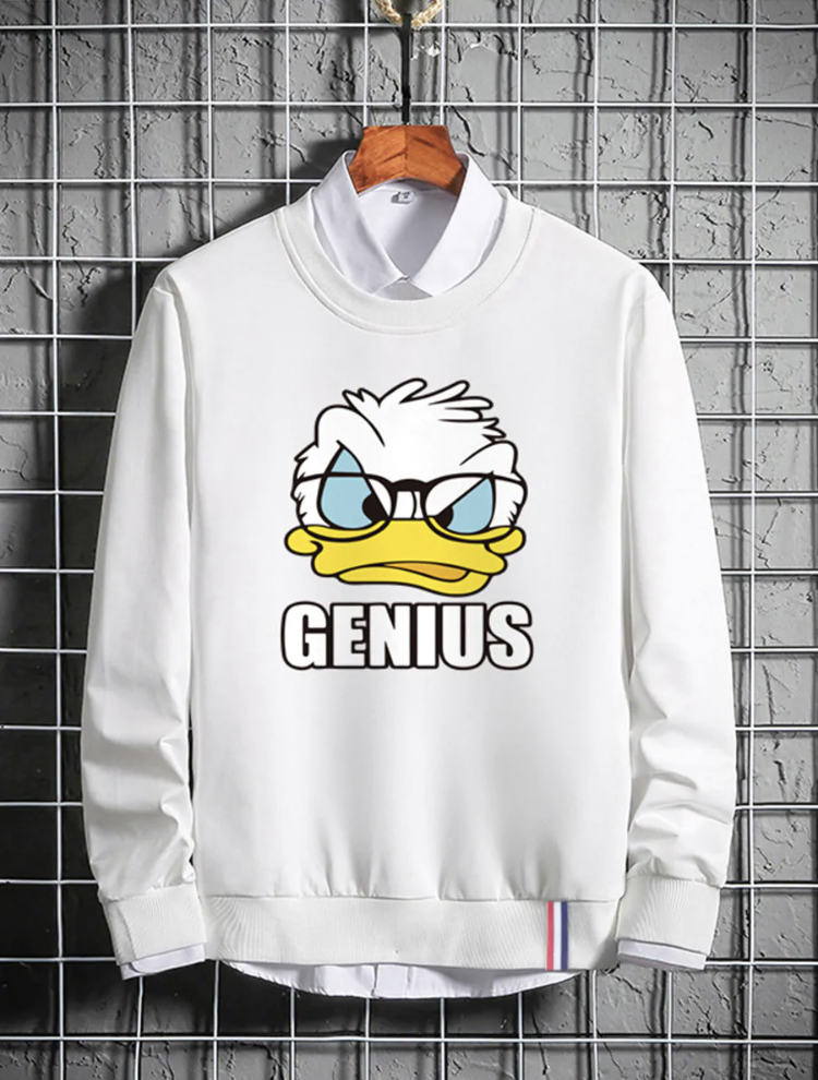 Donald duck white jaket hoodie size xxL