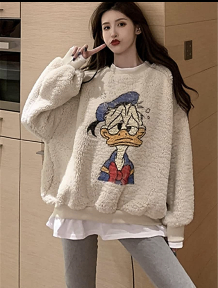 Donald duck black hoodie jaket size xL