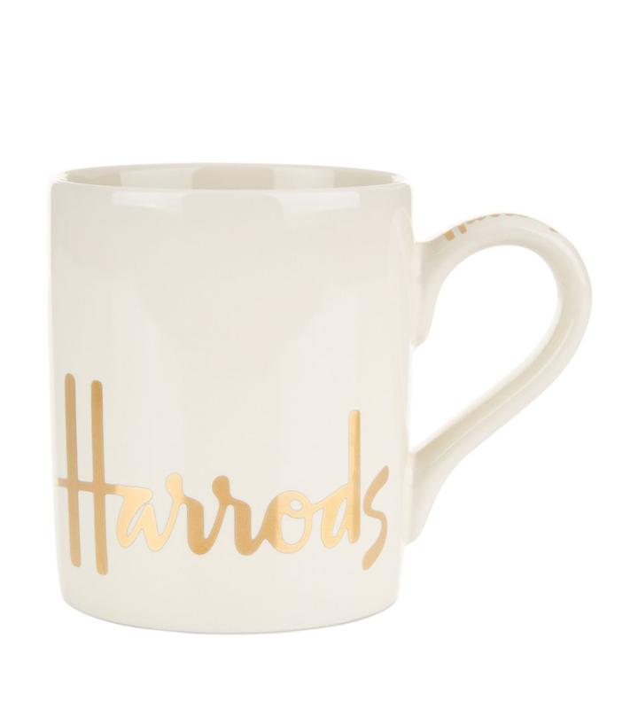 HARRODS white LOGO MUG