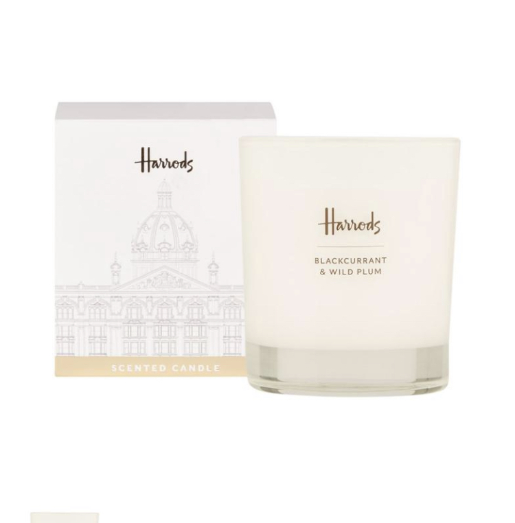 Harrods candle BLACKCURRANT AND WILD PLUM CANDLE (230G)