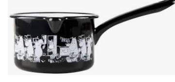 Muurla Moomin pot Enamel Black Jam Milk 0.8 litre Saucepan