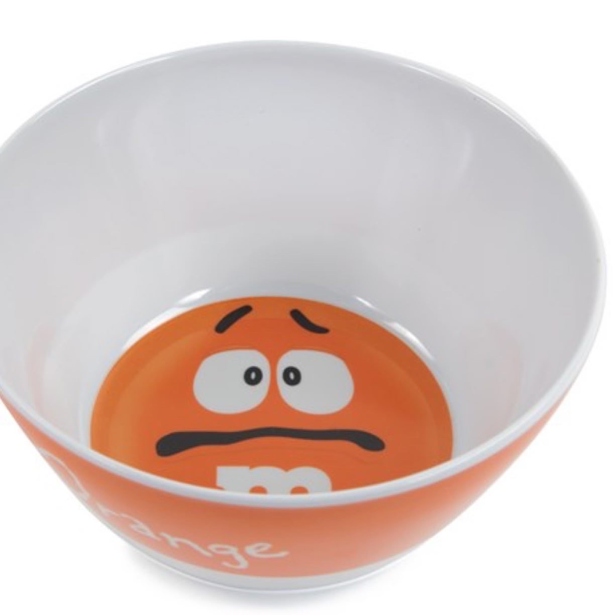 m&ms bowl orange