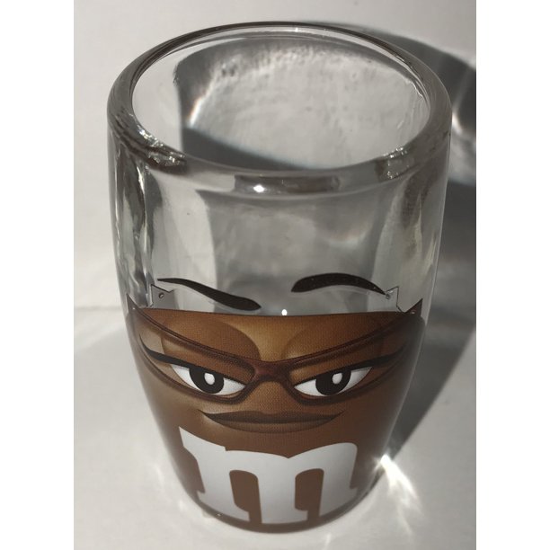 M&M's World Big Face Clear Shot Glass New