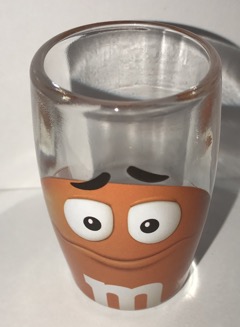 M&M's World Big Face Clear Shot Glass New