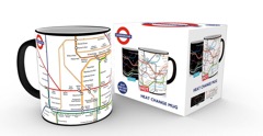 TRANSPORT FOR LONDON UNDERGROUND MAP HEAT CHANGING MUG