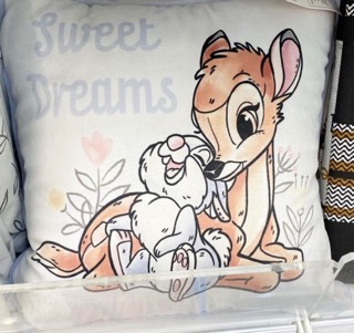 Bambi cushion & bunny cushion