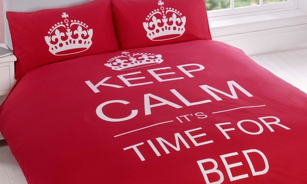 Keep calm duvet single 200x135