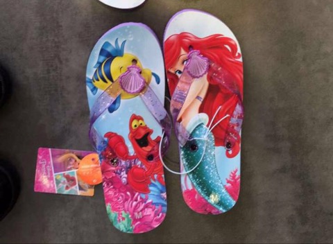 Ariel swim slippers 34 36 little mermaid