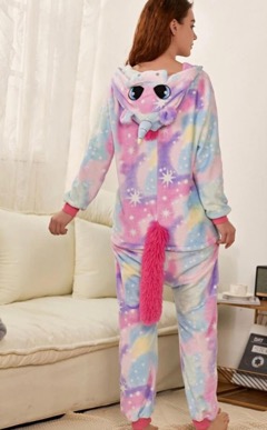 Animal Unicorn onesie hoodie pajama  jumpsuit ovaroll  size L