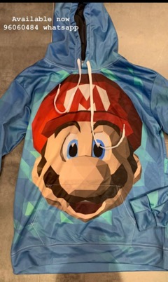 Super mario adult hoodie