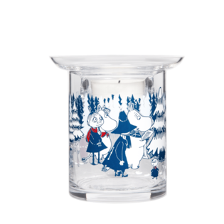 Moomin glass candle holder mug
