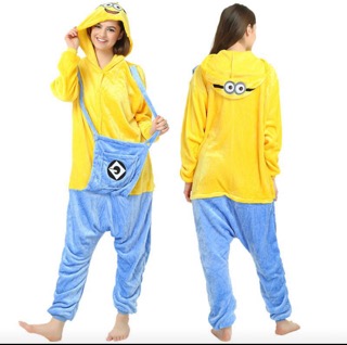 Minions onesie hoodie pajama  jumpsuit ovaroll size S