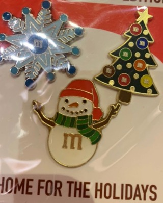 M&ms Christmas pin set