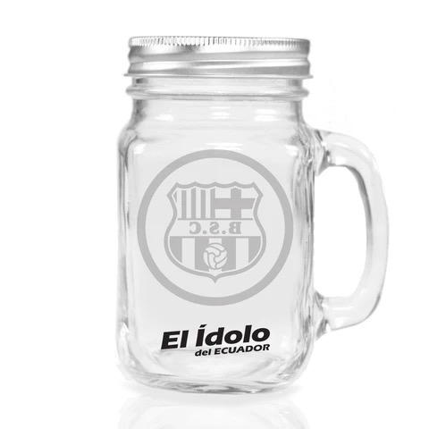 BARCELONA mini glass MASON JAR mug