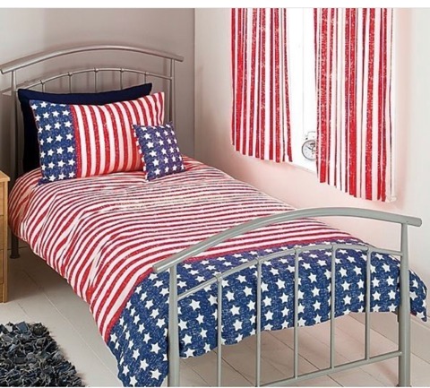 Usa america flag duvet bed single 200x135