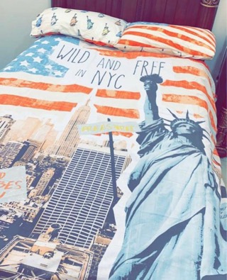 New york usa duvet single bed 200x135