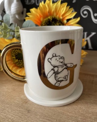 Winnie the Pooh mug letter G