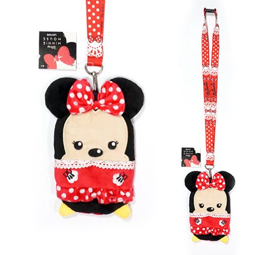 Minnie Mouse lanyard with card holder