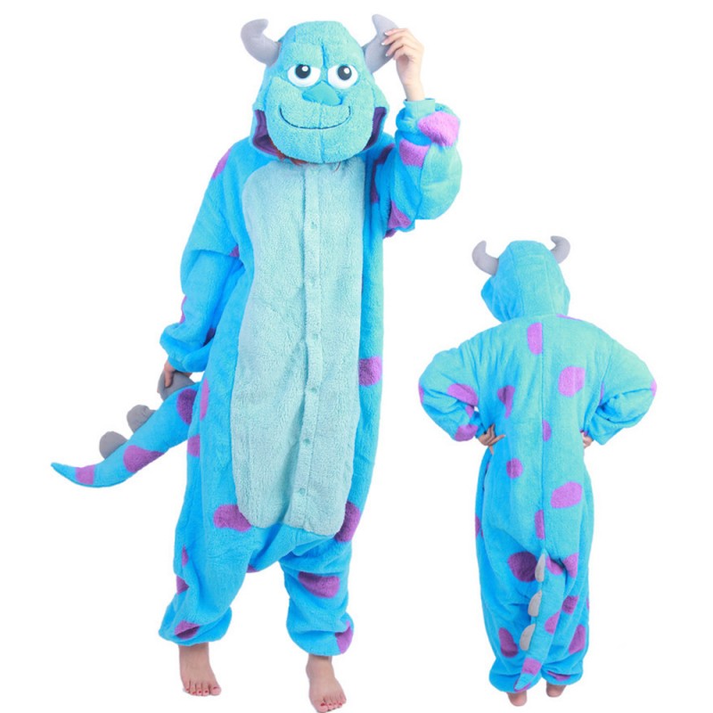 Sulley onesie monister onesie hoodie pajama  jumpsuit ovaroll adult size S