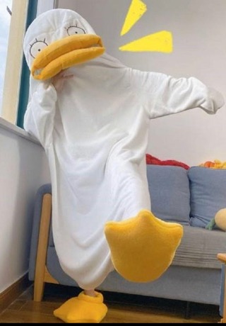 Animal Duck onesie hoodie pajama adult size m