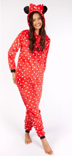 Minnie Mouse onesie pajama hoodie adult size XL