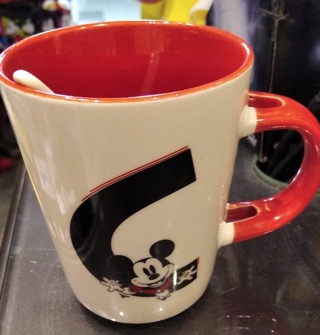 Mickey Mouse mug letter C with spoon