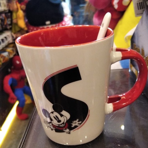 Mickey Mouse mug letter S with spoon