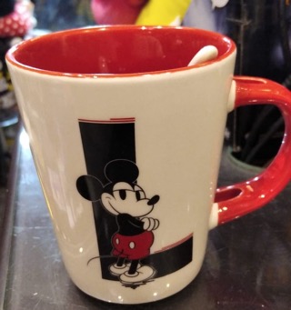 Mickey Mouse mug letter L with spoon