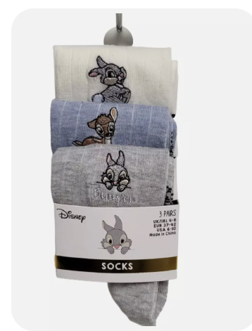 Bambi bunny adult socks set