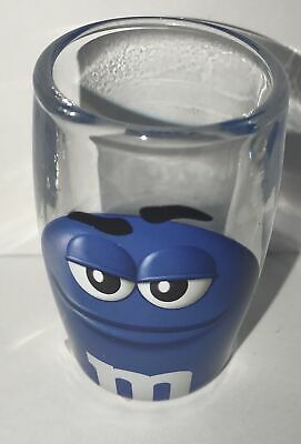 M&M's glass Big Face Clear Shot Glass New