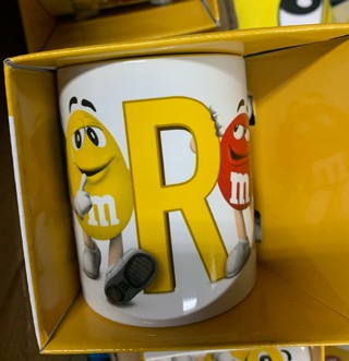 M&ms letter mug