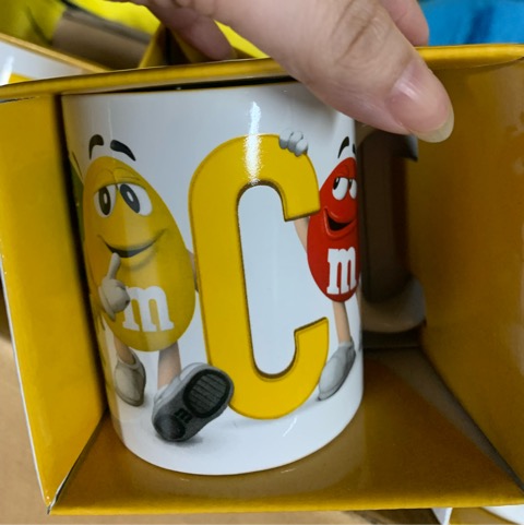 M&ms letter mug