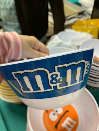 M&ms bowl blue