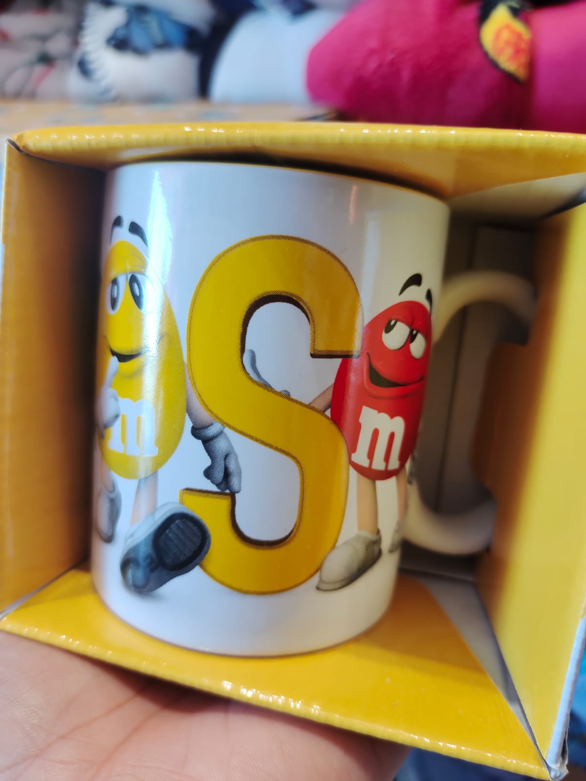 M&ms letter mug