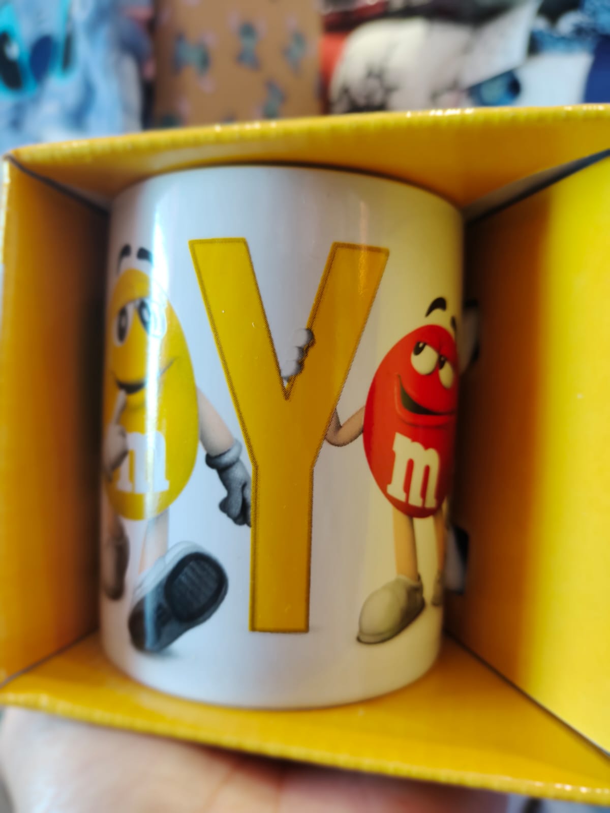 M&ms letter mug