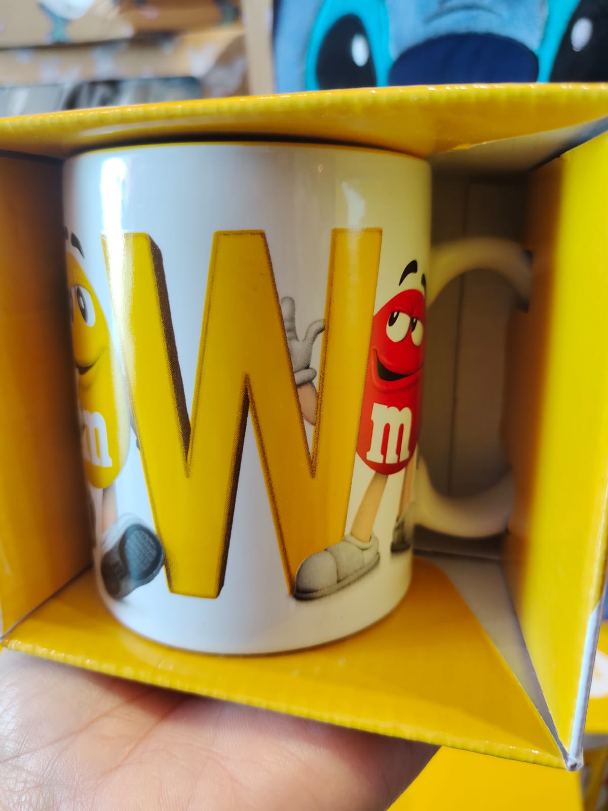 M&ms letter mug