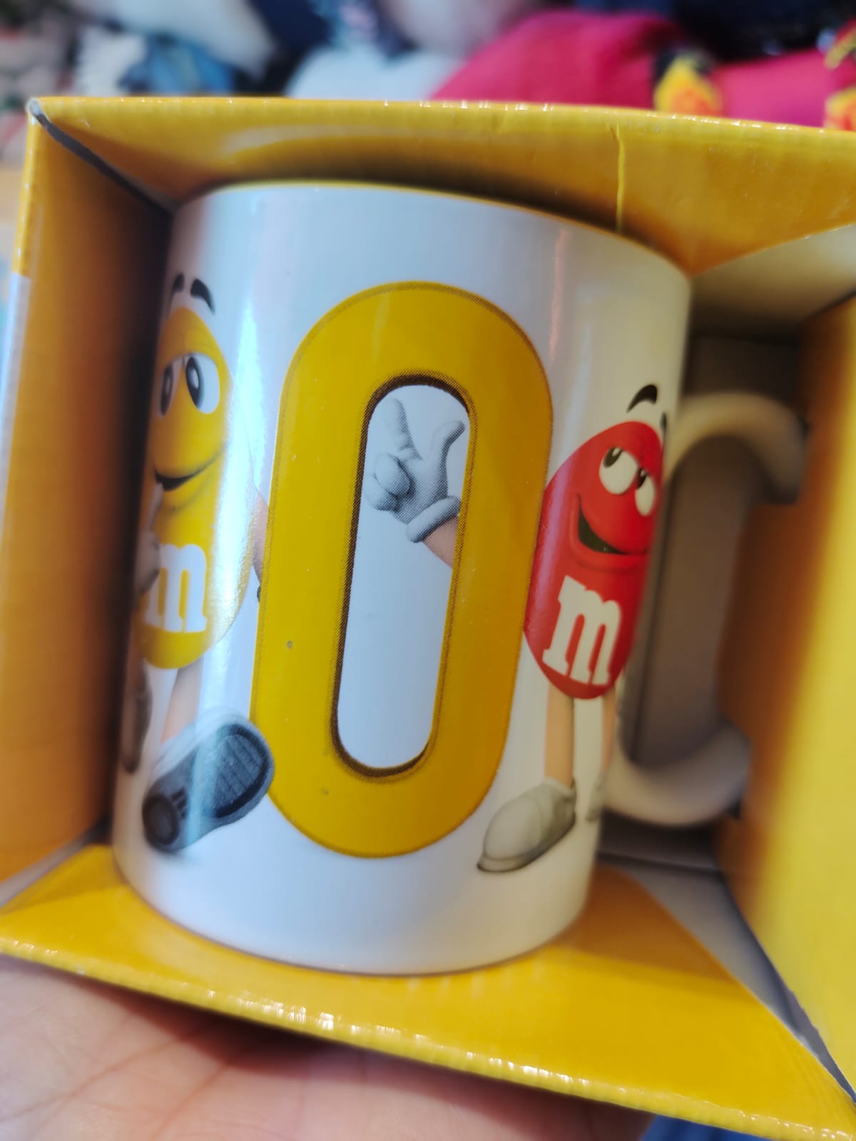 M&ms letter mug