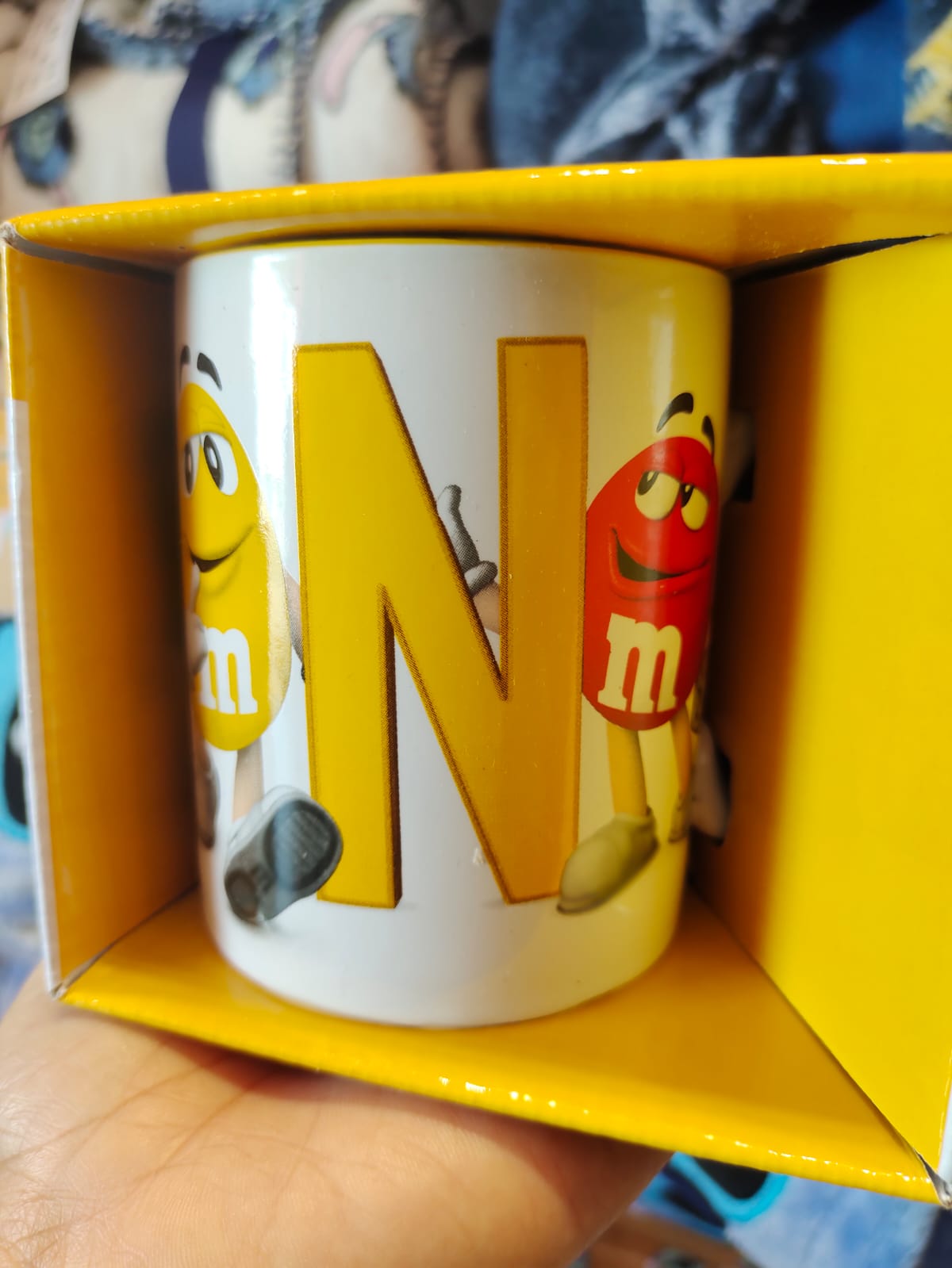 M&ms letter mug