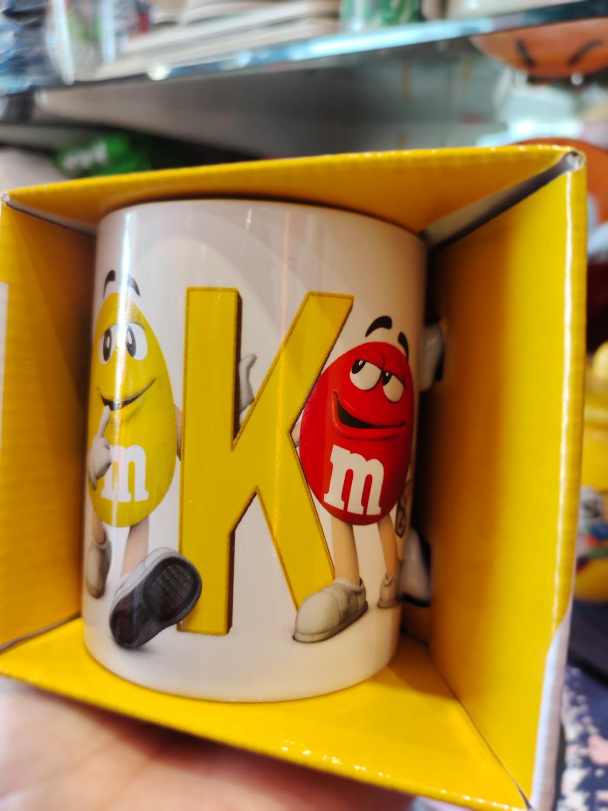 M&ms letter mug