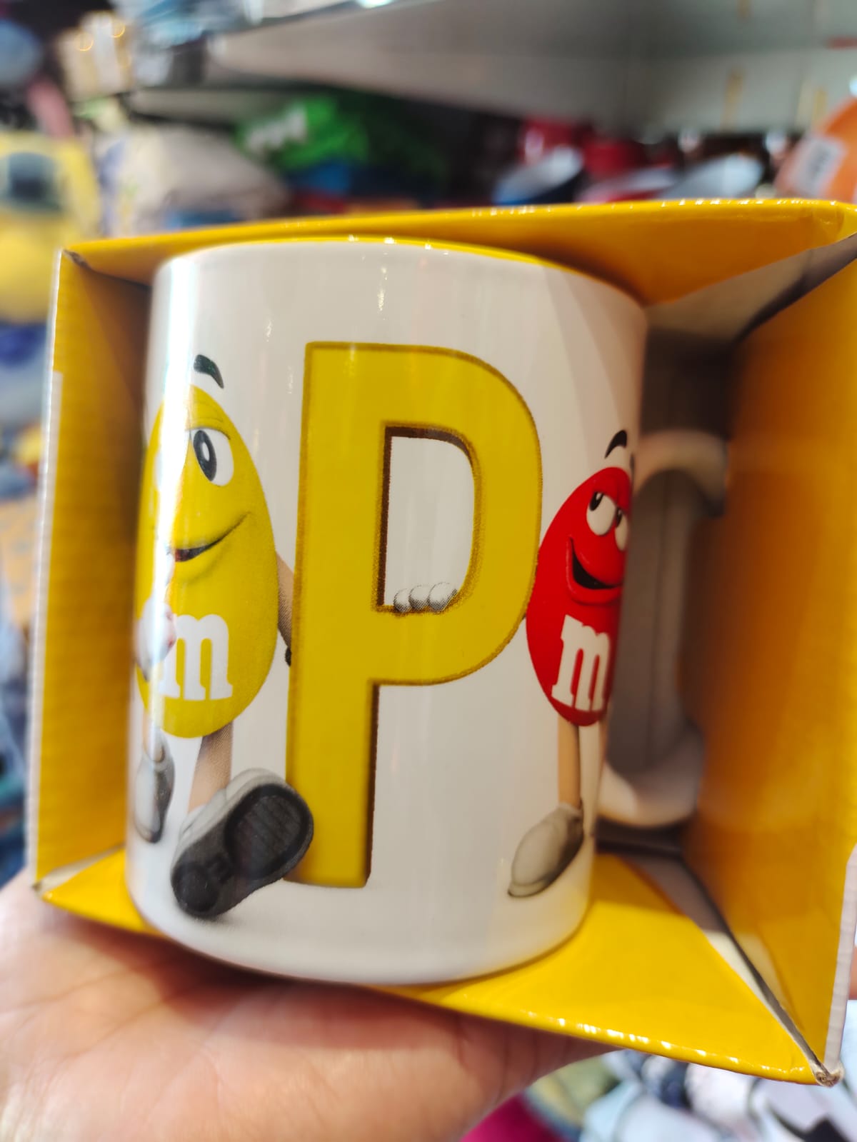 M&ms letter mug