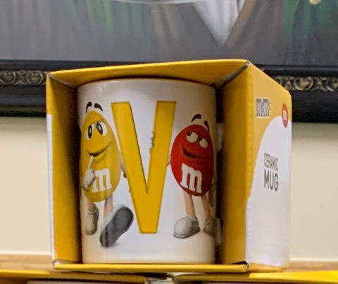 M&ms letter mug