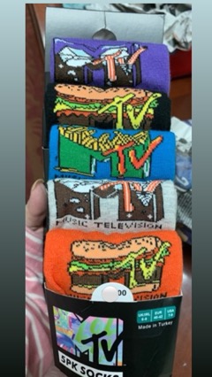 Junkfood burger socks pizza adult set