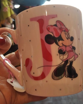 Minnie Mouse mug letter J