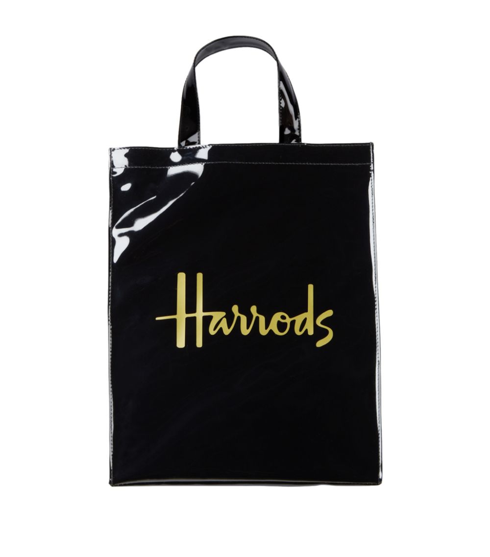 harrods bag large black Logo Shopper Bag