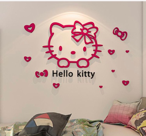 Hello kitty wall stickers 66x51 cm