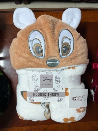 Bambi hoodie blanket throw